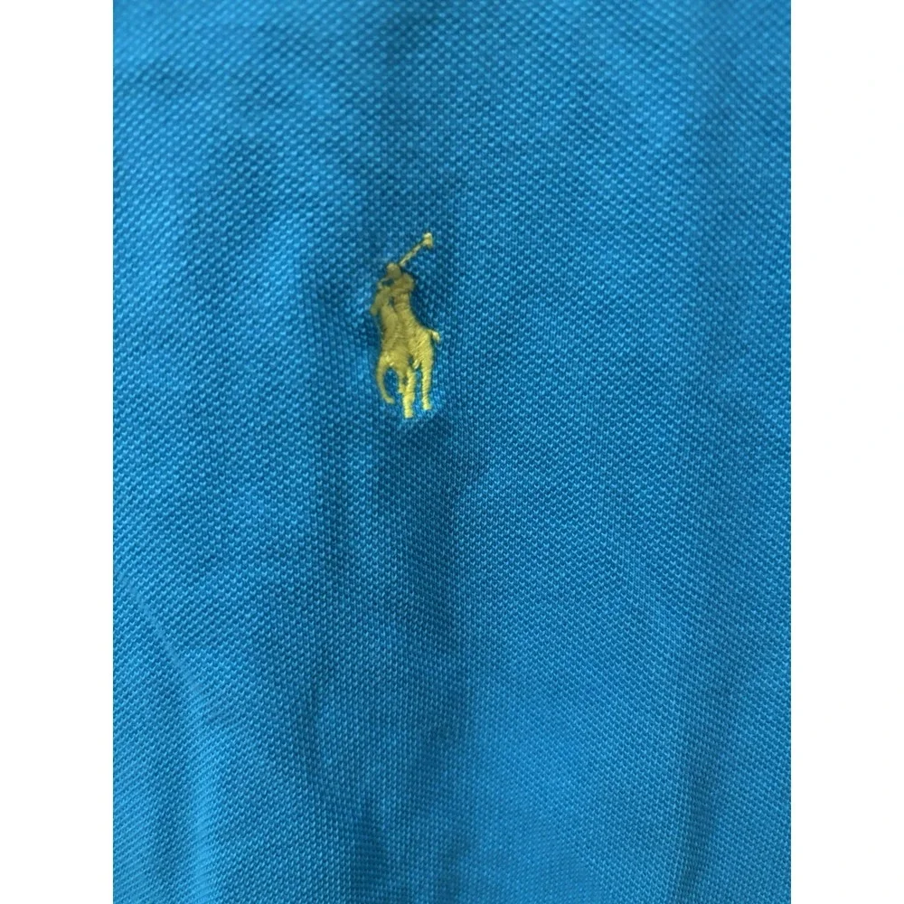 Polo Ralph‎ Lauren Bright Blue Polo Yellow Pony Classic Preppy XL